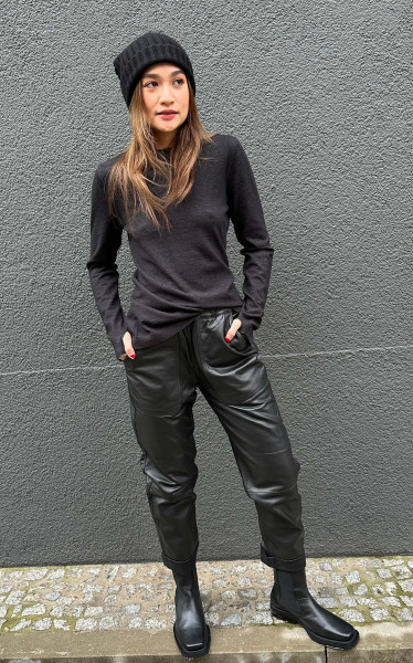 Leather Shabbies Pant black