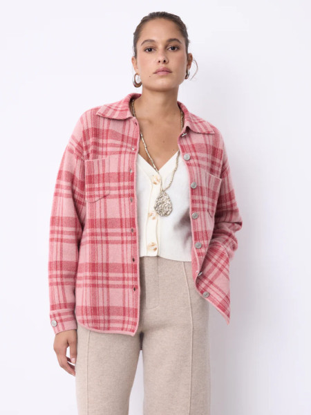 Chemise cachemire Jasper garnet/coral blush