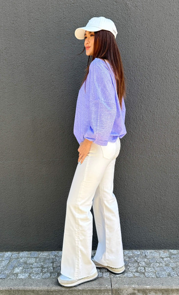 Mija Flared Leg Jeans white