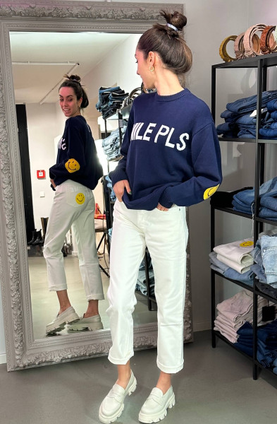 Blue Smilepls Sweater