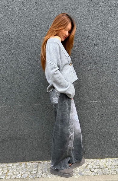 Cardigan Luce Knitted Stone