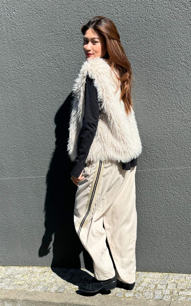 Waistcoat Fake Fur naturel