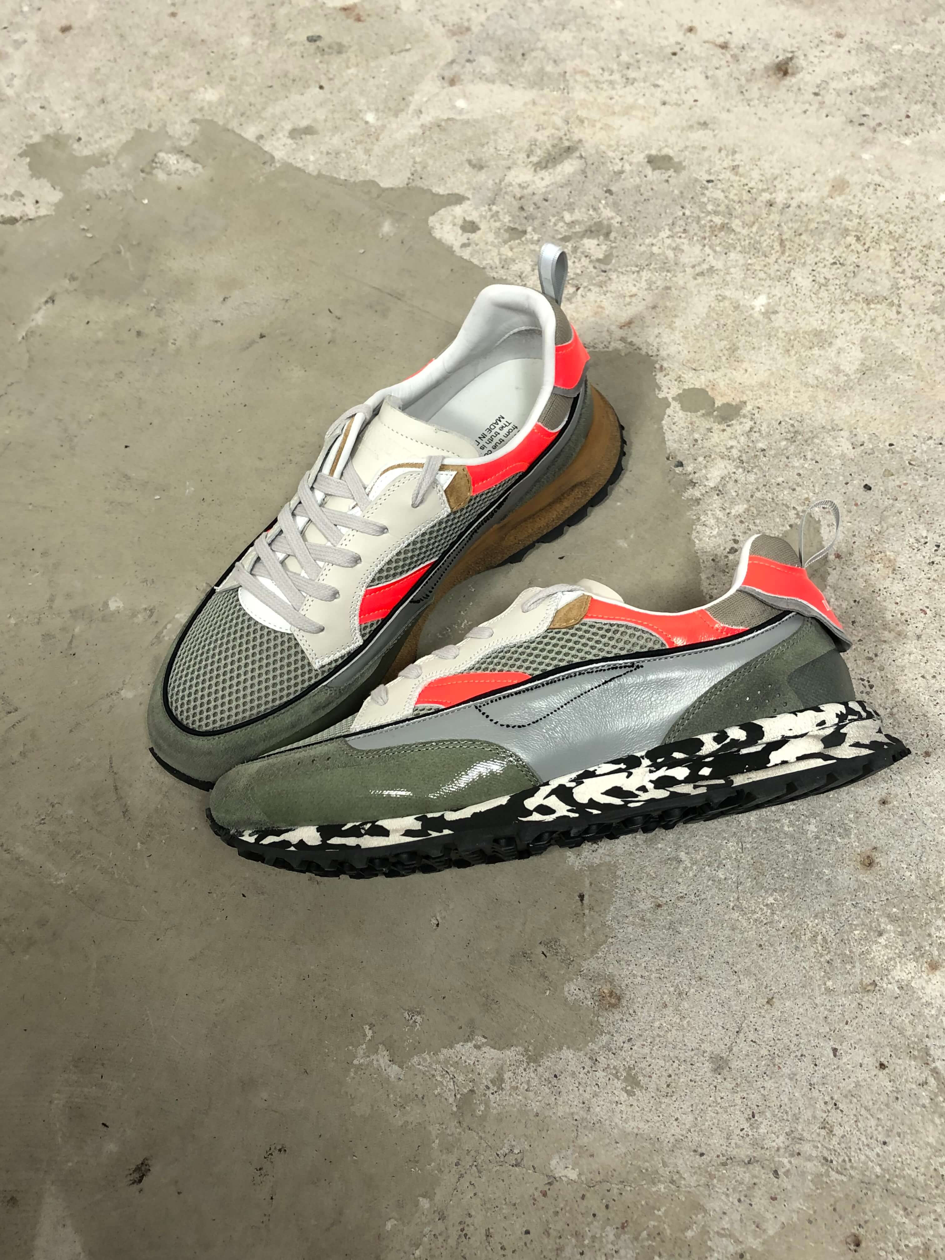 3Dome Zero Army Green Fluo Red Herren Sneaker