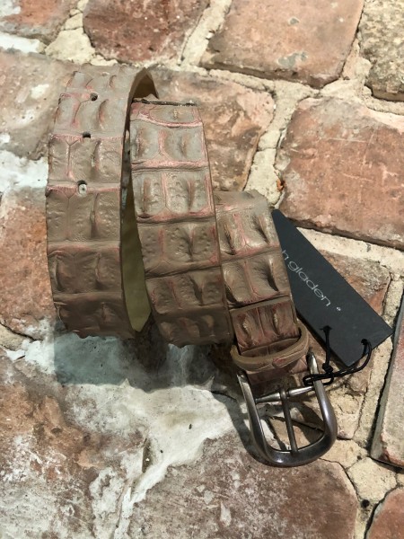 Leather Belt Krokodil Puder
