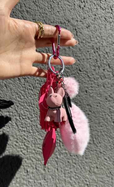 Bag Charm Pink Teddy Bag pink