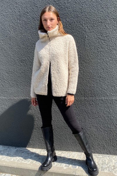 Woman Knitcardigan Beige
