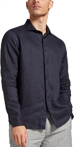 Jagger Shirt Linen dark navy