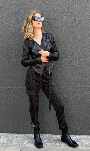 Pantalone striped Nero