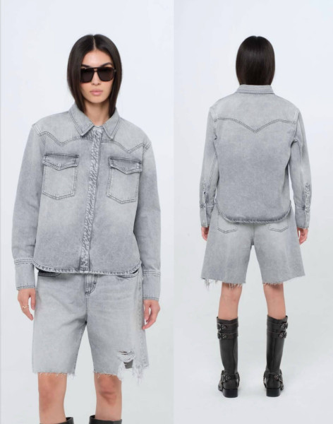Norah Regular Denim Shirt grey