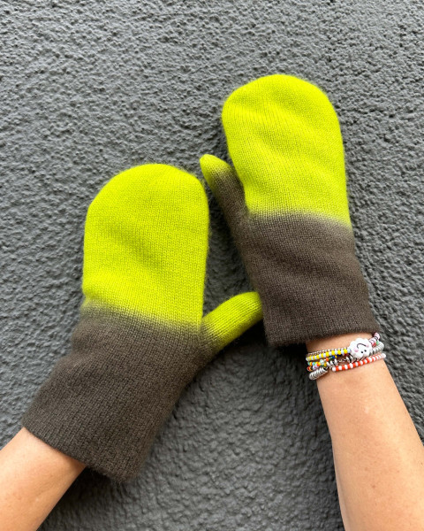 Pan Mittens Tie Dye Bibans/Neon Yellow