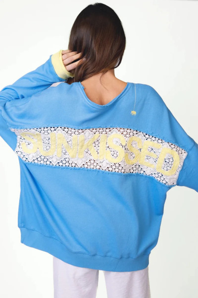 Oversize Sweatshirt Sunkissed blue pill