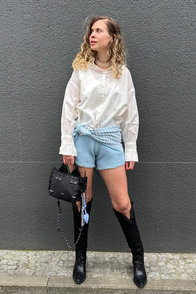 Manu Baumwoll-Cashmere Short Mistral