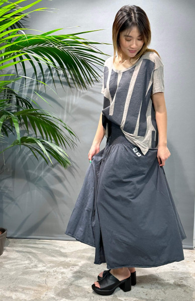 Smock Skirt grey raven
