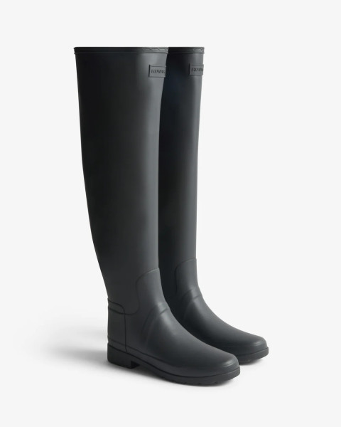 Refined Over The Knee Gummistiefel schwarz
