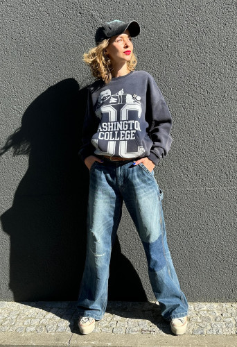 Sweatshirt Piper Washington Vintage Blue Sweatshirt Piper Washington Vintage Blue