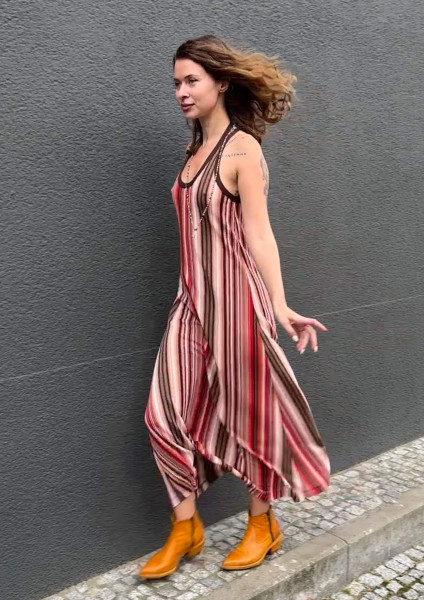 Long Knitdress striped