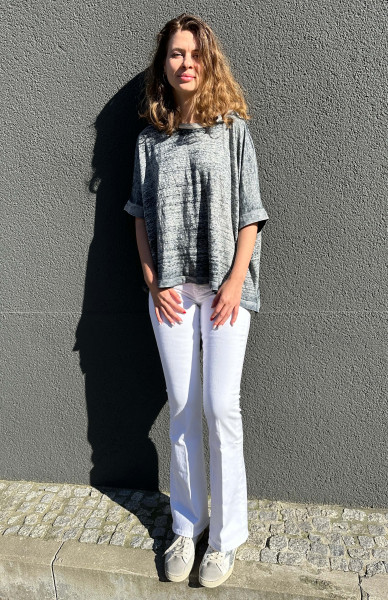 Oversized Leinen Shirt Washed Out Look