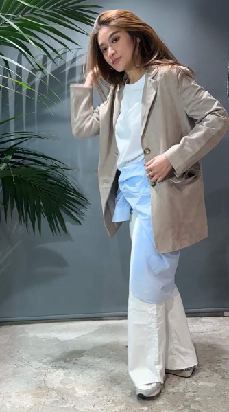 Riva Suede Blazer Smoke Grey