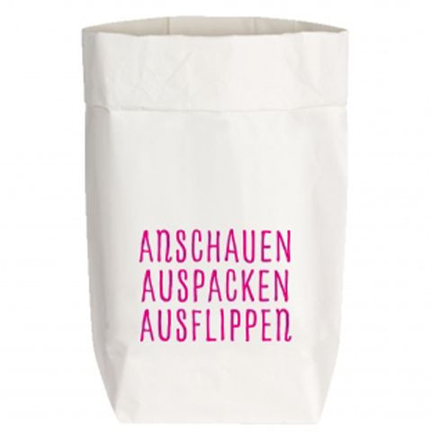 PaperBags Small Weiss, Anschauen Auspacken Ausflippen